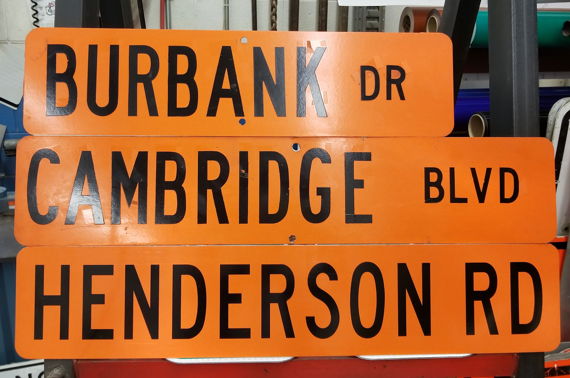 Construction Street Signs
