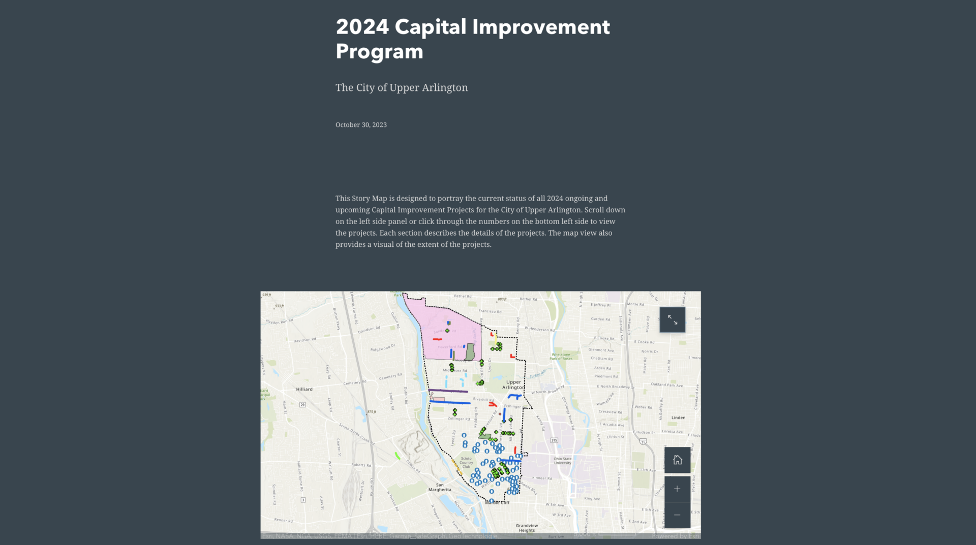Capital Improvement Program Map CIP
