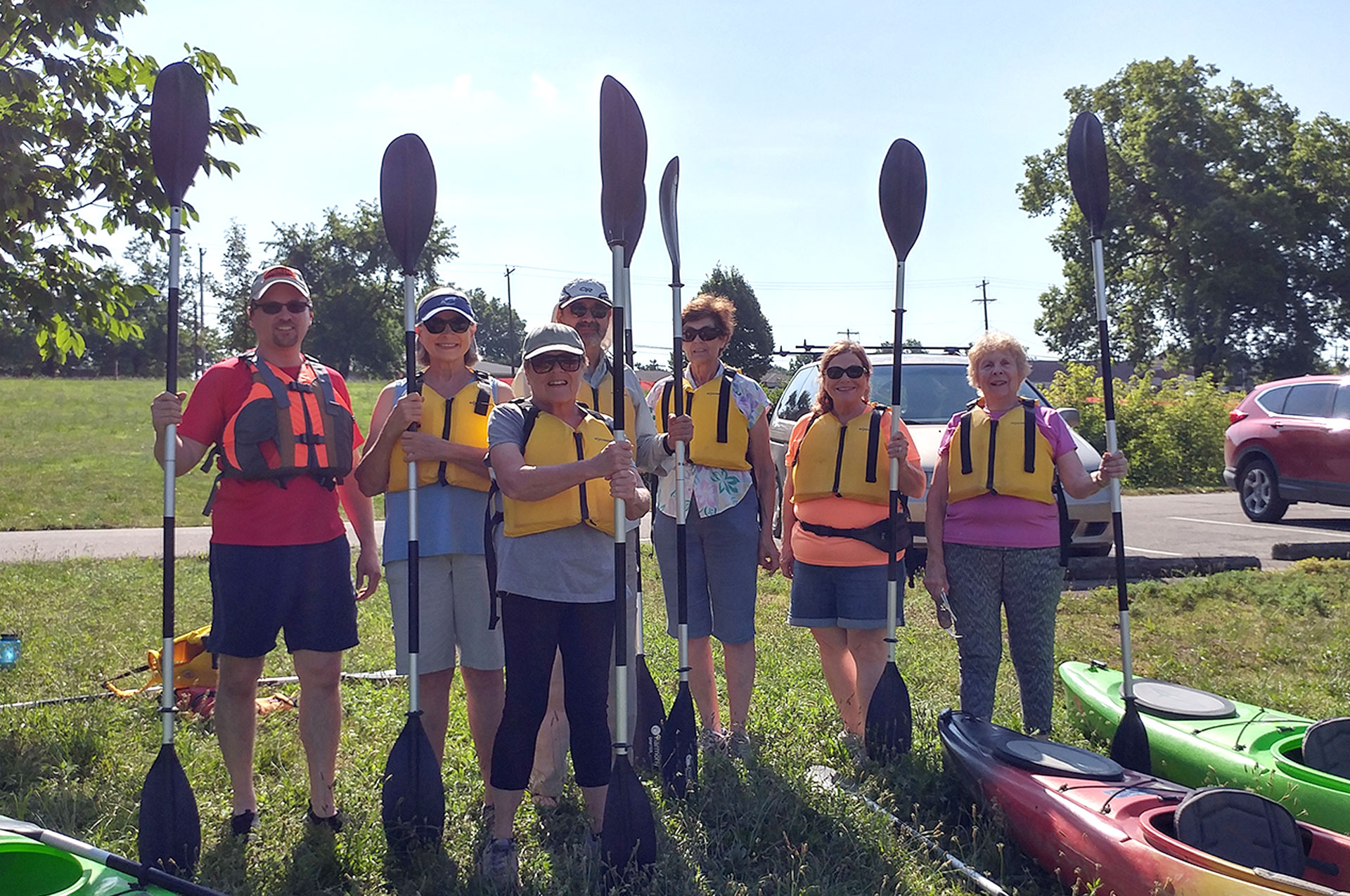 Kayaking Group with Senior Center