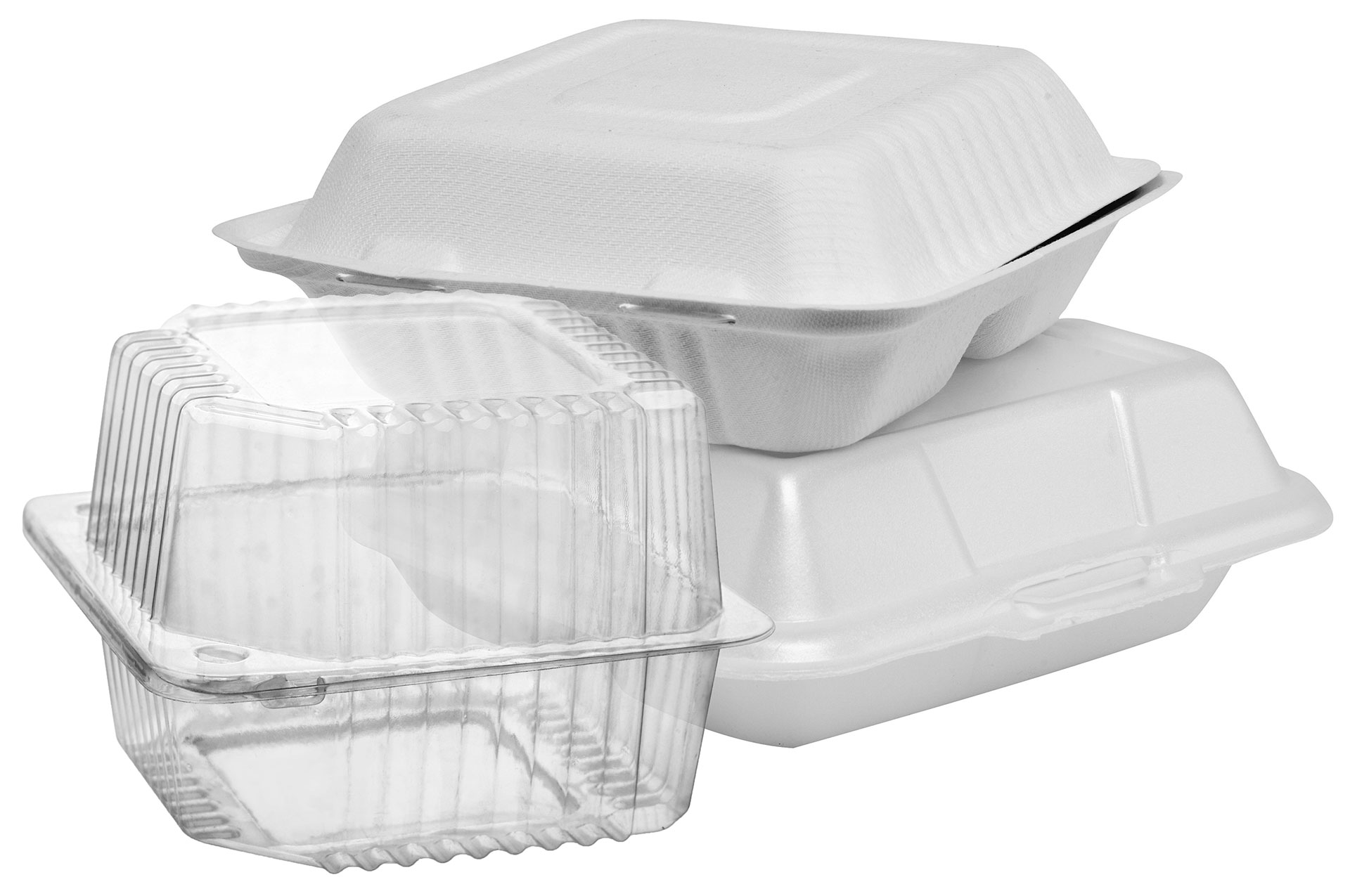 plastic disposable take-out containers clear - Arad Branding