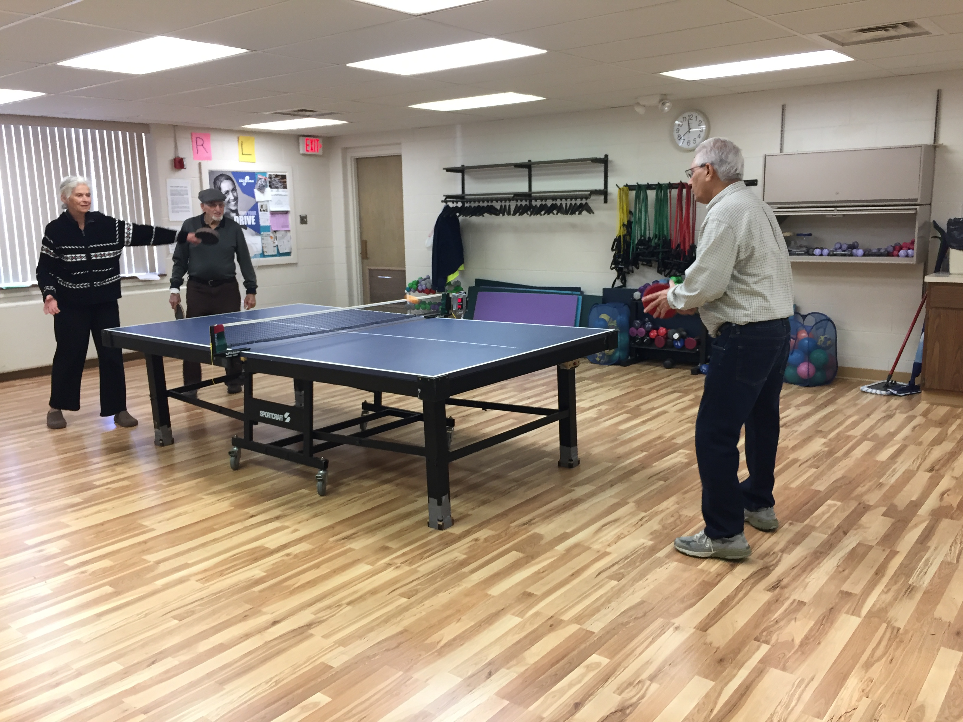 Table Tennis at Senior Center