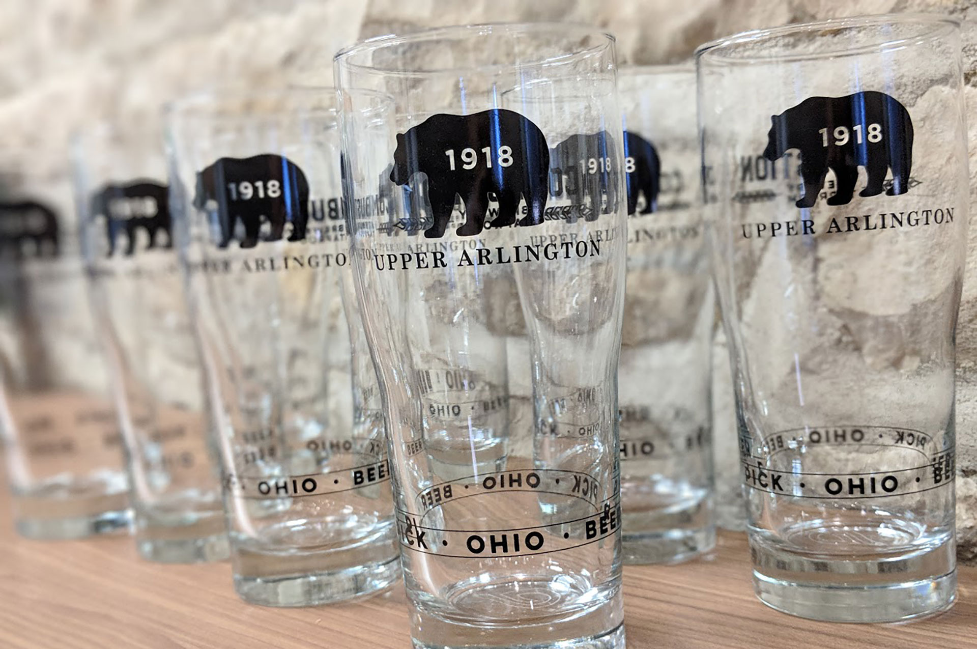 Upper Arlington Centennial Beer Glasses