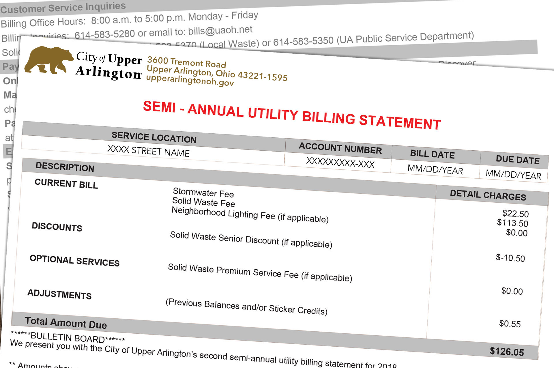 Utility Bill Reminder