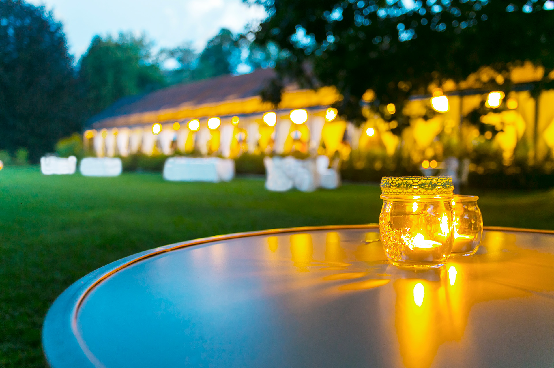 Candles On Table For Event In The Evening. Alcohol On Public Property Amends